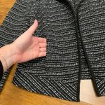 WHBM Women's Black & White Tweed Blazer Size 8 Career Casual Pockets Fitted Chic Photo 1