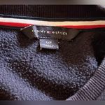Tommy Hilfiger Crewneck Flocked Graphic Navy Fleece Lined Sweatshirt ~Small Photo 7