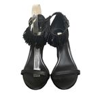 Rachel Zoe EMINA Fringe Stiletto Heeled Sandals in Black Size 8 Photo 1