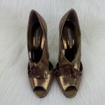 Anne Klein  | Belladona Leather Oxford Peep Toe Pumps Photo 4