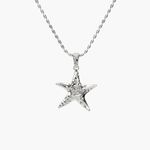 En Route Silver Starfish Necklace In Silver Photo 3