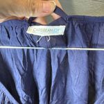 Caribbean Joe Women’s Embroidered Blue and White Swim Maxi Cover Up Size L/XL Photo 2