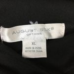 August Silk Black Asymmetrical Neck Sleeveless Top By XL Photo 5