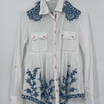 Johnny Was Johnny‎ Was Toya Cotton Embroidered Button Down Blouse Size small Photo 0