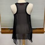 New York & Company Collection black sheer tank with chain design Size small Photo 3