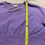 BP NWOT -Nordstrom, Purple Dahlia Crop V-Neck Sweatshirt, Size 1X Photo 3
