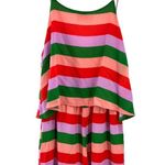 Peach Love California  striped romper spring summer medium shorts flowy festival Photo 1