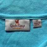 Quacker Factory Sequin Crab Knit Top Blue Beach Nautical Size 2X Photo 5
