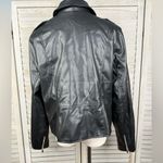 Nine West  Women's Vegan Leather Biker/Motorcycle Jacket Mineral Black-0X Photo 4