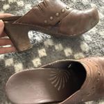 Dansko Shoes Womens Size 7.5 Brown Leather Studded Clogs Slip On Heels Comfort Photo 8