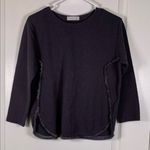 Zaroo Charcoal Gray Long Sleeve Blouse BOXY Oversize Size Small EUC #2789 Photo 0