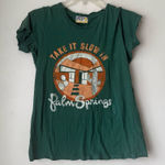 Dazey LA  Take it Slow in Palm Springs Green Graphic Tee S Photo 0