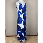 Banana Republic  Slip Dress Womens 12 Blue Maxi Magnolia Floral Long Babydoll Photo 12