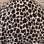 Vintage Animal Print Short Sleeve Sweater Top Tan Size M Photo 5