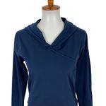 Levelwear Sweater Medium Blue Hooded Pullover Cozy Athleisure Sport Streetwear Photo 1