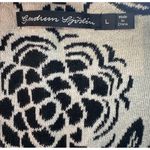 Gudrun Sjödén L Black & White Floral Knit Vest Tunic Organic Cotton linen NWOT Size L Photo 6