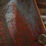 NWOT eUty Oversized Patterned Poncho Shawl Hoodie 2 Button Closure Tassels Brown Photo 6