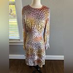 Adam Lippes NWT  Burnout Velvet Dress Size 4 Silk Blend Pastel Multicolor Photo 2