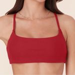 ANDIE  the Maui Bikini Top Rib Flame Red size XS NWT Photo 0