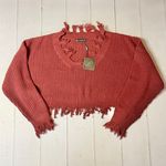 Zaful NWT - - Women’s Burgundy Distressed Sweater - One Size. Photo 0