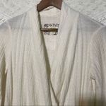Maeve Anthropologie Cream Surplice V-Neck Knit Top XS Soft & Chic Photo 3
