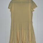 LC Lauren Conrad Short Sleeve Solid Yellow Dress Photo 3