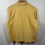 Jane Ashley Top Women XL Yellow 100% Cotton Butterfly Beaded Embroidery Spring Photo 3