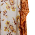 Nicole Miller NEW  Orange Floral Vacation Resort Island Swim Coverup Kimono OS Photo 6