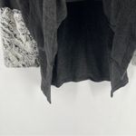 Capote Charcoal Gray Stretch Knit Faux Fur Accents Dolman Cape Poncho Cozy L Size L Photo 9