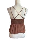 Rue 21 Babydoll Top Crop Ruffles Crochet Lace Criss Cross Back Y2K V Neck L Photo 3