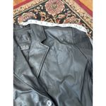 NYDA Black Leather Double Breasted Long Trench Coat Women's Size L Goth‎ Office Size L Photo 9