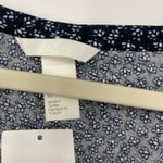 H&M  Navy Blue Floral Print Cropped Top - Size Medium Photo 2