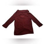 No Boundaries Burgundy Ribbed Knit Open-Back Cowl Neck Sweater with Twisted Front Detail XL Photo 5