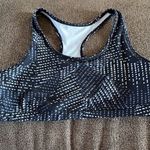 GapFit Black and Gray Abstract Polka Dot Pullover Sports Bra- Extra Large Photo 6