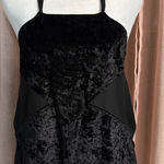 Tobi Black Y2k Style Velvet Tank Top - Large Photo 0