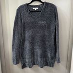 Orvis  Women’s Chenille Blue Oversize Chunky Knit Cozy Sweater Size Medium Photo 0