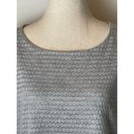 Paper Crane Paper‎ Crane By Anthropologie Gray Metallic Knit Chiffon Hem Short Sleeve Top S Photo 3