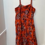 RHODE target Floral Print Long Dress orange palm size 1X Blue Photo 1