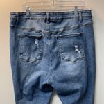 Wax Jean Blue Distressed Ankle Cropped Jeans Plus Size 22 Photo 5