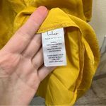 Lulus  Peak Party Vibe Satin Tiered Tie-Back Midi Dress NWT Gold XS Photo 5