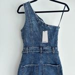 Retrofete Dress Womens XS Denim Fitted Belted Festival Boho Fringe Cowgirl Jean Blue Photo 8