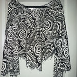 Cotton Candy Black and White Paisley Blouse Size L Photo 0