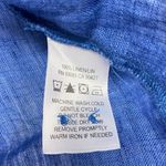 Nic+Zoe  Women’s Petite Large Linen Blue 3/4 Button Down Top Blouse Breathable Photo 7
