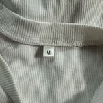 White Ribbed Cropped T Photo 3