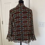 Notations Y2K bohemian collared top with bell sleeves. Photo 1