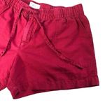 Liz Claiborne  Petite Red Linen Blend Drawstring Shorts Photo 45