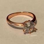 18K Rose Gold Diamond Ring Size 7 Photo 11