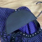 Ming Wang Jacket Medium Womens Purple Black Embroidered Knit Studded Career Photo 9