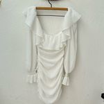 Camila Coelho REVOLVE  Valerie Mini Dress XS White Ruffle Bodycon Photo 5