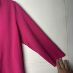 Lands' End Women’s Lands’ End Polo Tunic Top Pink Contrast Collar Long Sleeve Size M Photo 6